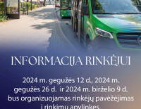 Informacija dėl pavėžėjimo į rinkimų apylinkes