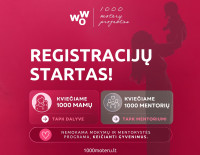 Tapkite „1000 moterų“ projekto mentoriumi (-e)