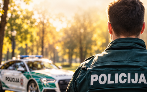 Policijos pareigūnas rudens šviesoje.png